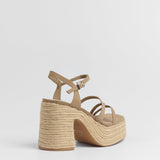 MIM Sandalia de tacón Riva Ecru