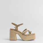 MIM Sandalia de tacón Riva Ecru
