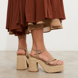 MIM Sandalia de tacón Riva Ecru