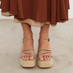 MIM Sandalia de tacón Riva Ecru