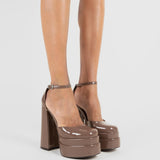 MIM Sandalia de tacón ROXANE TOPO CHAROL