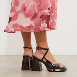 MIM Sandalia de tacón Sunne Burdeos