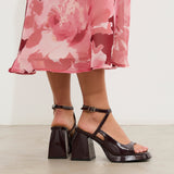 MIM Sandalia de tacón Sunne Burdeos