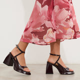 MIM Sandalia de tacón Sunne Burdeos