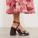 MIM Sandalia de tacón Sunne Burdeos