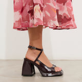 MIM Sandalia de tacón Sunne Burdeos