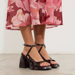 MIM Sandalia de tacón Sunne Burdeos