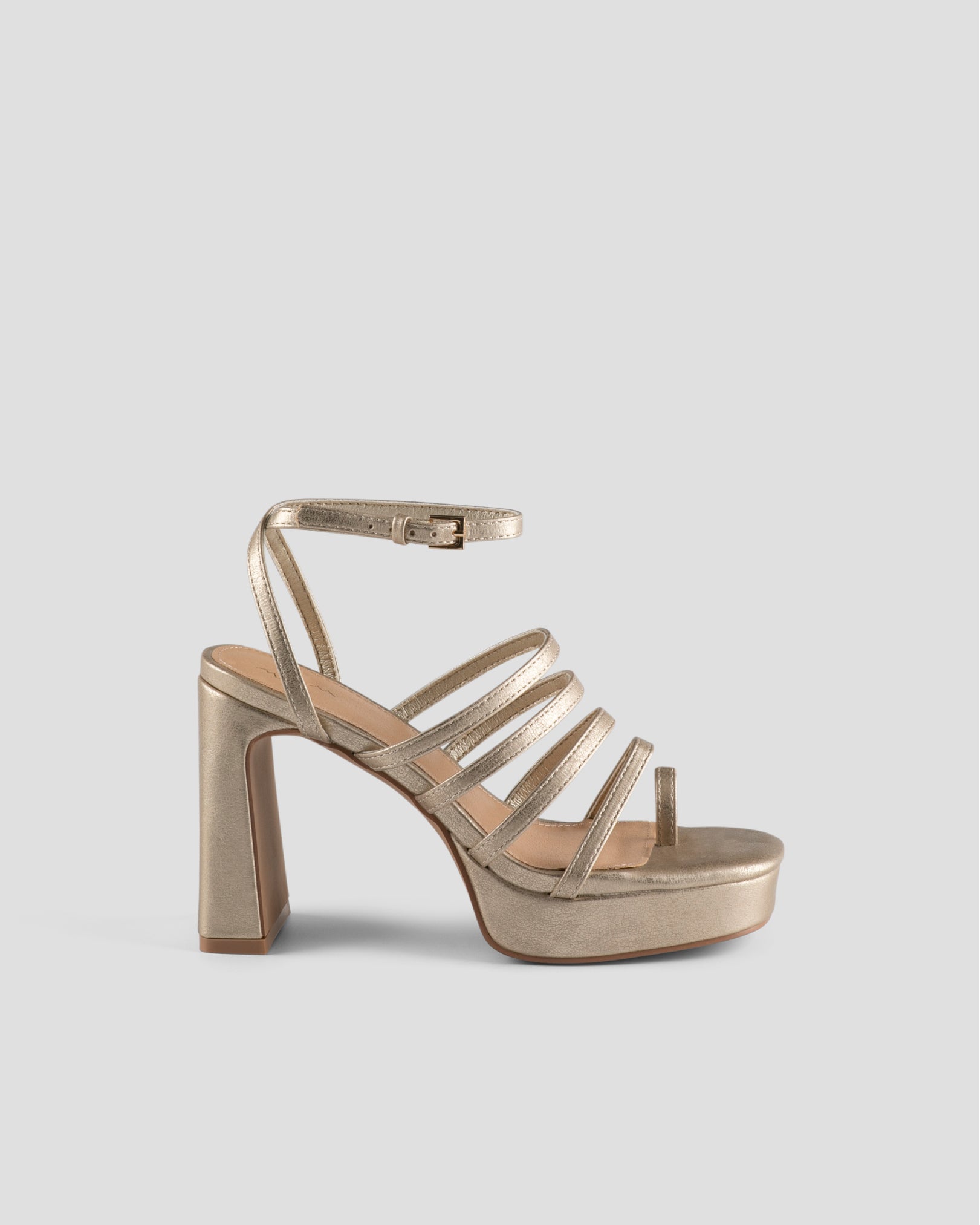 MIM Sandalia de tacón TOR DORADO