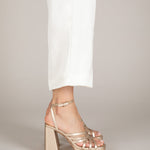 MIM Sandalia de tacón ZAC DORADO