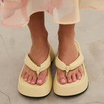 MIM Sandalia plana Brust Amarillo