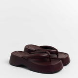 MIM Sandalia plana Brust Burdeos