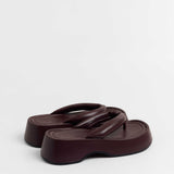 MIM Sandalia plana Brust Burdeos