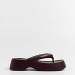 MIM Sandalia plana Brust Burdeos