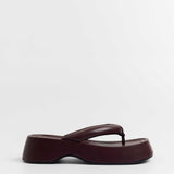 MIM Sandalia plana Brust Burdeos