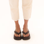 MIM Sandalia plana Brust Burdeos