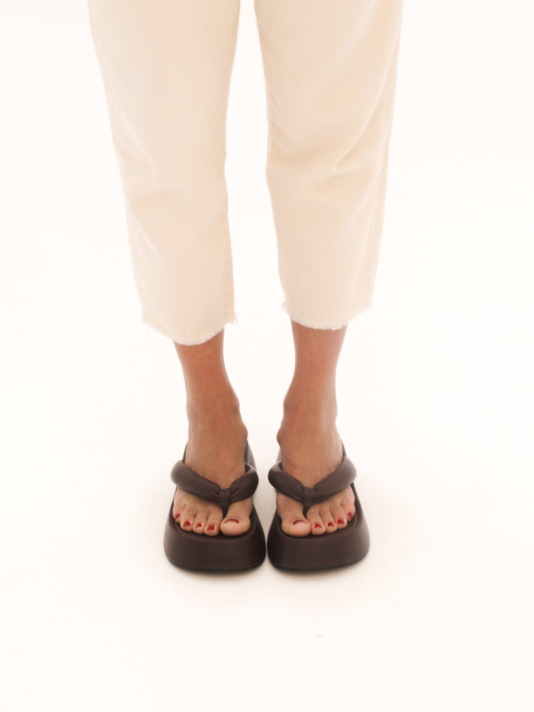 MIM Sandalia plana Brust Burdeos