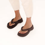 MIM Sandalia plana Brust Burdeos