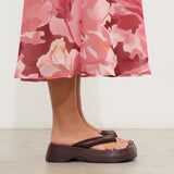 MIM Sandalia plana Brust Burdeos