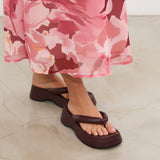 MIM Sandalia plana Brust Burdeos