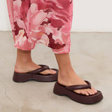 MIM Sandalia plana Brust Burdeos