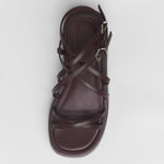 MIM Sandalia plana Formentor  Neat Burdeos