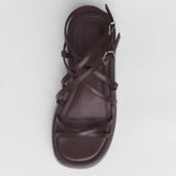 MIM Sandalia plana Formentor  Neat Burdeos