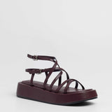 MIM Sandalia plana Formentor  Neat Burdeos