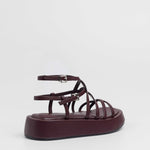 MIM Sandalia plana Formentor  Neat Burdeos