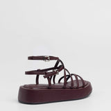 MIM Sandalia plana Formentor  Neat Burdeos