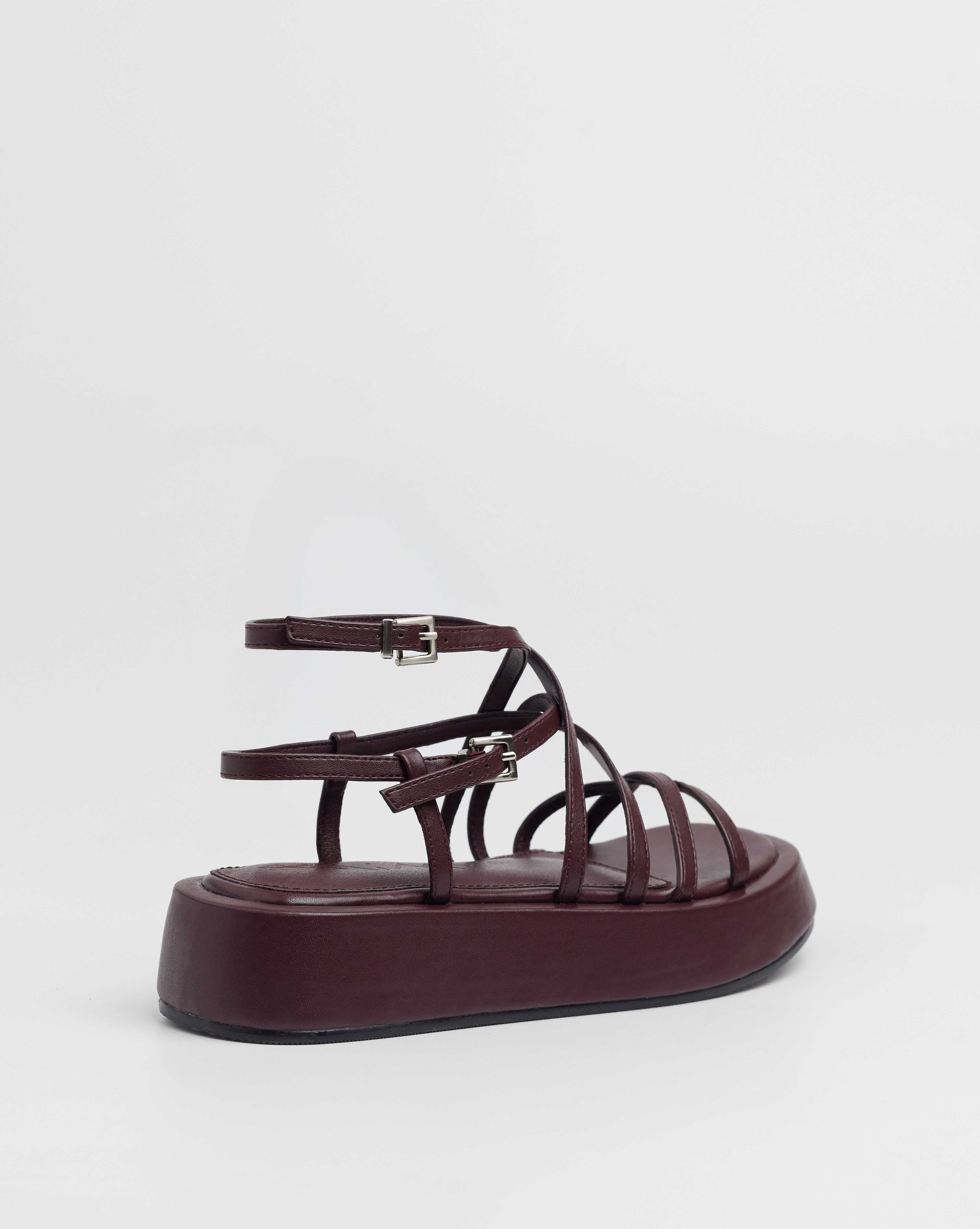 MIM Sandalia plana Formentor  Neat Burdeos