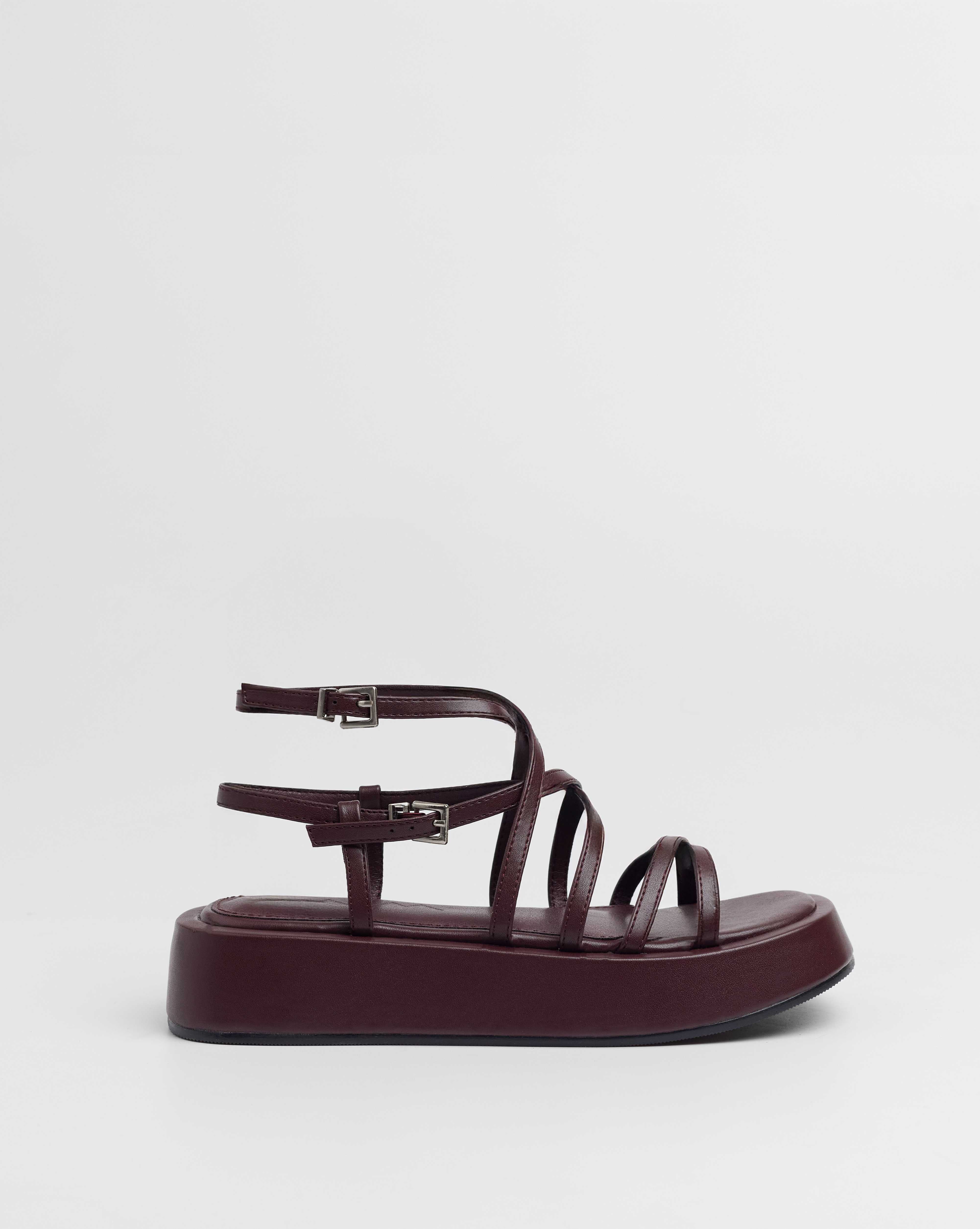 MIM Sandalia plana Formentor  Neat Burdeos