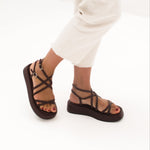 MIM Sandalia plana Formentor  Neat Burdeos