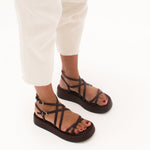 MIM Sandalia plana Formentor  Neat Burdeos