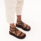 MIM Sandalia plana Formentor  Neat Burdeos