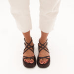 MIM Sandalia plana Formentor  Neat Burdeos