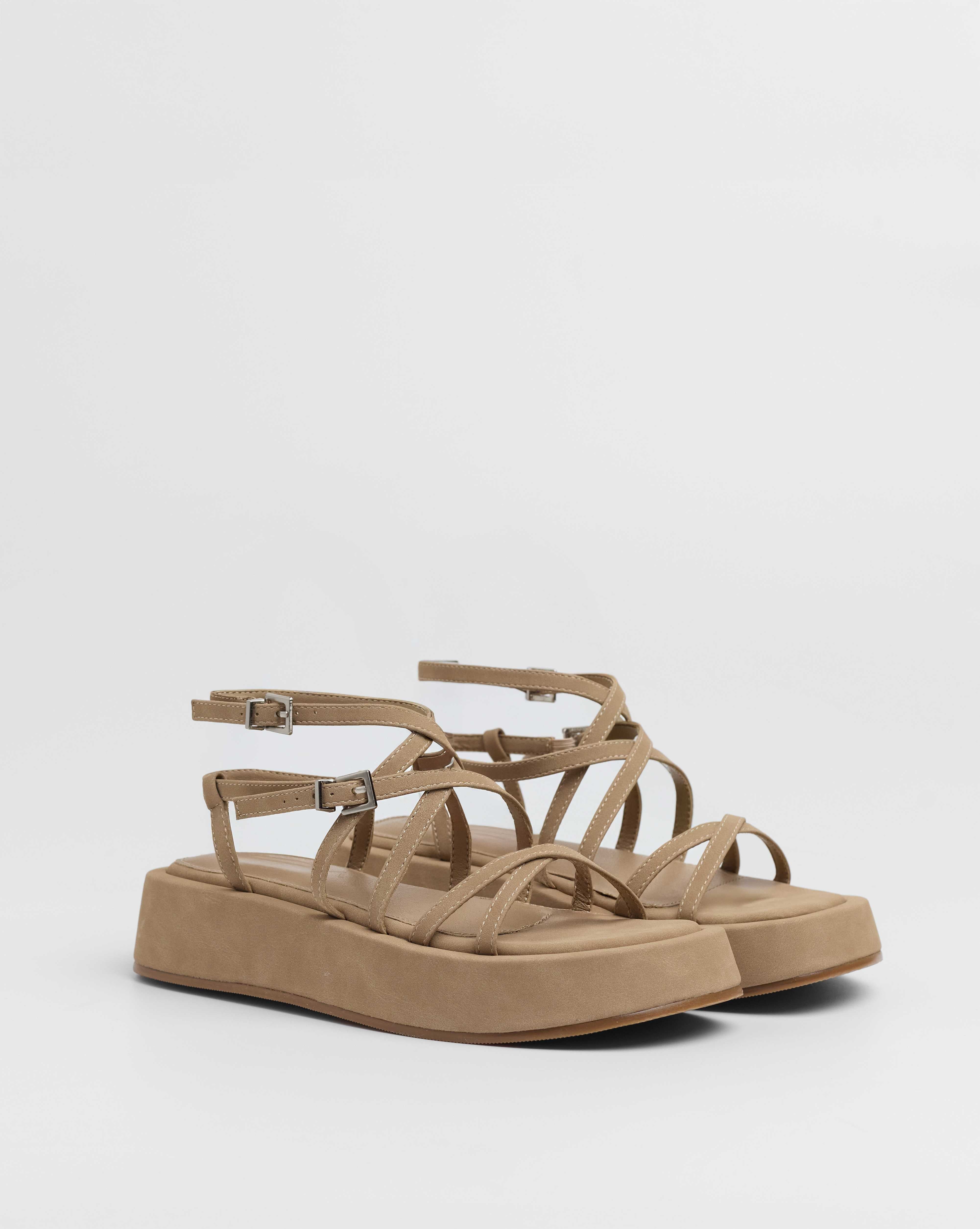 MIM Sandalia plana Formentor Neat Topo