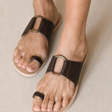 MIM Sandalia plana LOLA SERPIENTE