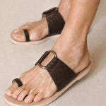 MIM Sandalia plana LOLA SERPIENTE