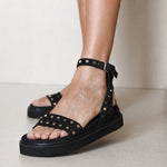 MIM Sandalia plana NELLS NEGRO