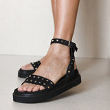 MIM Sandalia plana NELLS NEGRO