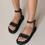 MIM Sandalia plana Nells Negro