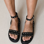 MIM Sandalia plana Nells Negro