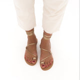 MIM Sandalia plana OLIVIA DORADO