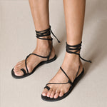 MIM Sandalia plana OLIVIA NEGRO