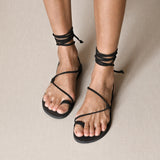 MIM Sandalia plana OLIVIA NEGRO