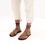 MIM Sandalia plana OLIVIA NEGRO