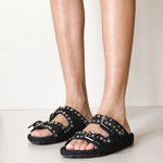 MIM Sandalia plana SAYA NEGRO