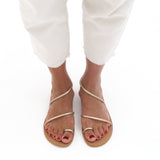 MIM Sandalia plana SIRENA DORADO