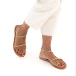 MIM Sandalia plana SIRENA ECRU