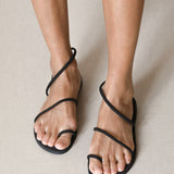 MIM Sandalia plana Sirena Negro